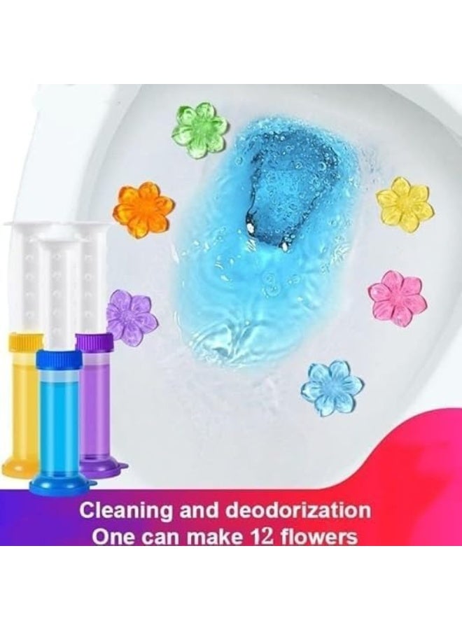 عبوة واحدة من جل المرحاض، تحتوي على 12 ختم زهرة، معطر لإزالة بقع المرحاض، مزيل للبقع، معطر جو، عبوة طوابع زهور لأحواض الاستحمام - لون عشوائي - Image 5